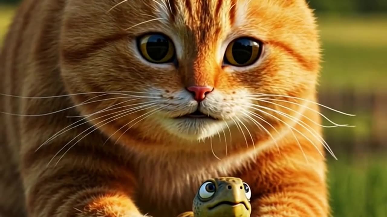 Brave Cat Saves a Turtle and Treats Her to a Picnic πΊπβ¨