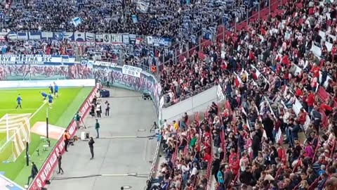 RB Leipzig vs Herta Berlin (Herta fans fantastic atmosphere in Leipzig)