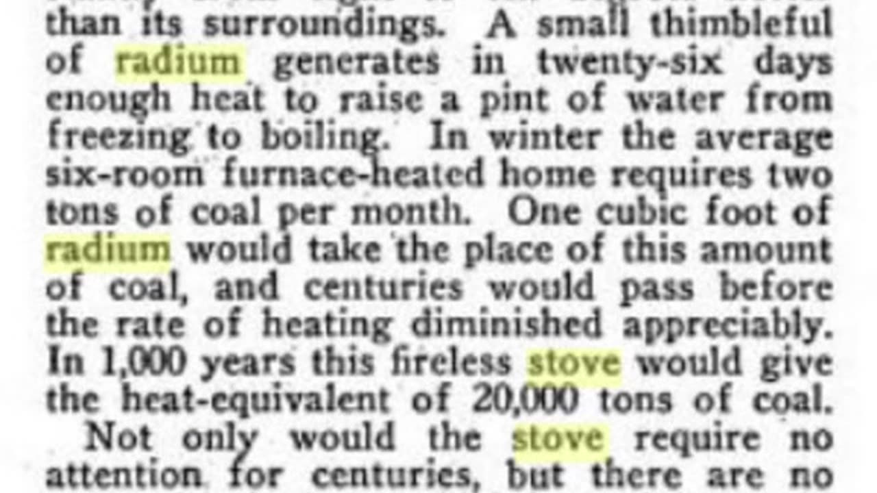 Radium, healthy and inexpensive...