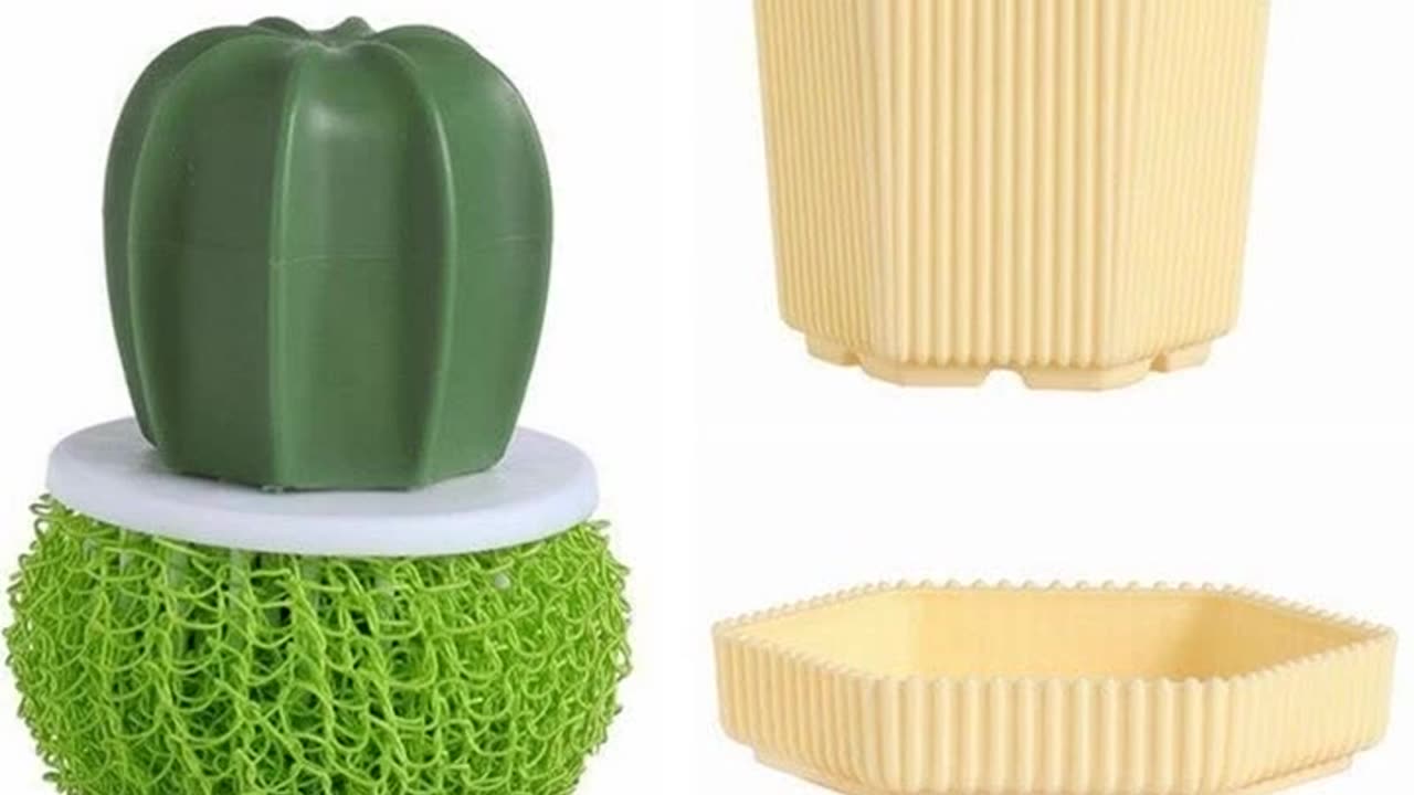 Household Kitchen Cleaning Brush Cactus Dishwashing Brush