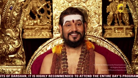 Receive blessings through LIVE Darshan of SPH Bhagavan Sri Nithyananda Paramashivam