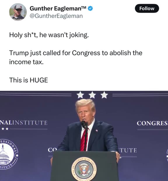 Trump Addresses Congress on Income Tax