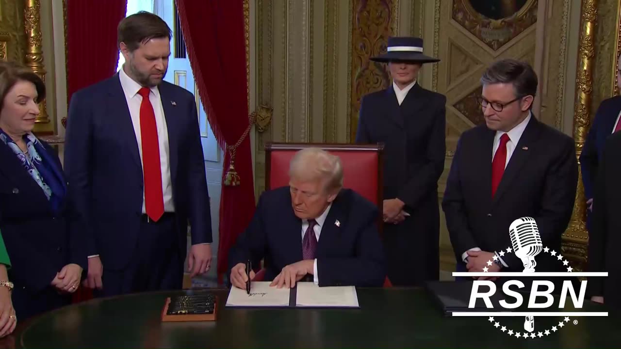 WATCH: President Trump signs executive orders on Day 1