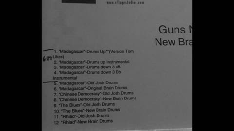 Guns N' Roses - The Village Sessions - Rough Mixes of New Brain Drum Takes #1