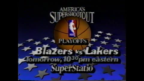 April 29, 1985 - WTBS Promo for Trail Blazers-Lakers Playoff Game