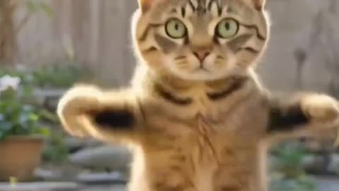 Fanny cate kittan dancing video #viral#catdance#carlover