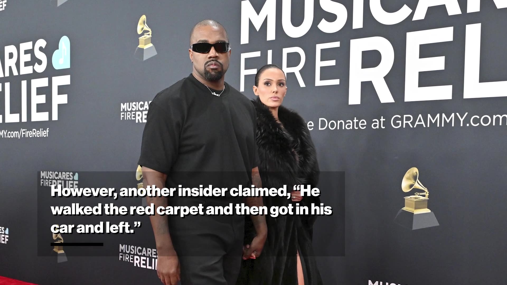 Here's what Kanye West said to wife Bianca Censori during nude Grammys 2025 red carpet appearance