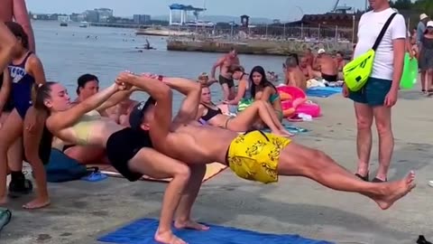 Amazing trick on the Beach! #shorts