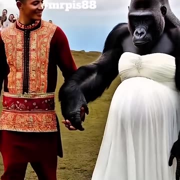 Gorilla Wearing Wedding Dress Causes Stir In Village #nature #animals #explore #happy #love #funny
