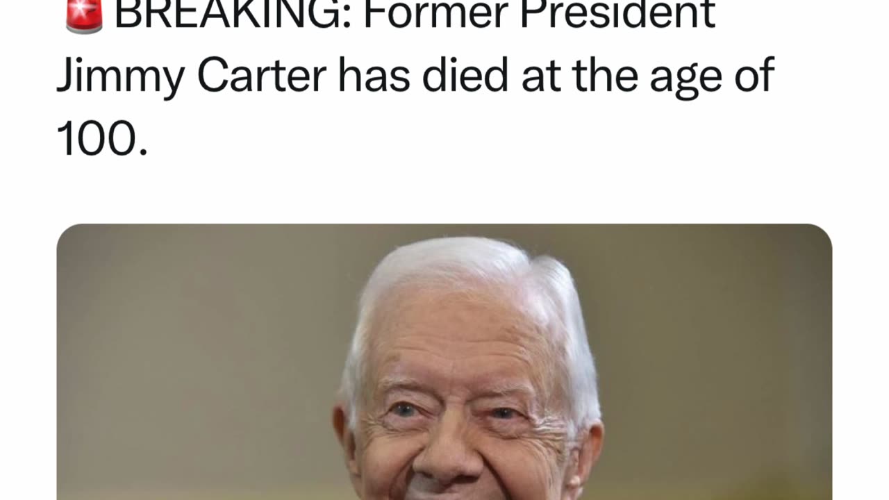 Former President Jimmy Carter has died at the age of 100.