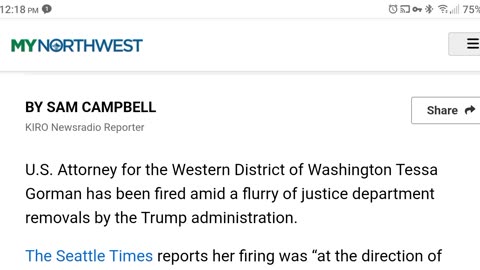 US Attorney Fired from Western WA