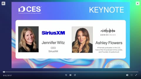 #LIVE #LADYDRAGON - #CES2025 - KEYNOTE WITH SPEAKERS OF SIRIUS XM AND AUDIOCHUCK