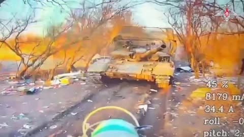 Enemy T-64BV Tank Ammunition Detonates After FPV Fiber-Optic Drone Strikes