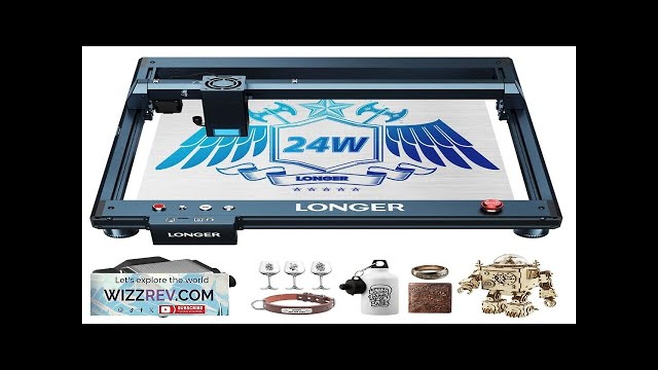 EU/US Direct Longer Laser B1 20W Laser Engraver Cutter 4-core Laser Head 22-24W Review