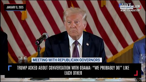 Trump questioned about Obama discussion at Jimmy Carter Funeral