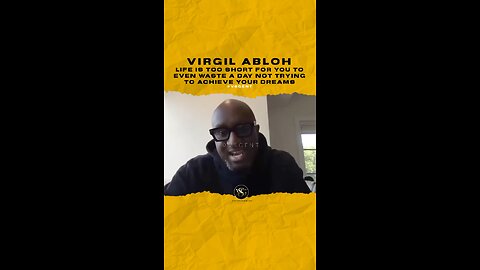 @virgilabloh Life is too short for you to even waste a day not trying to achieve your dreams