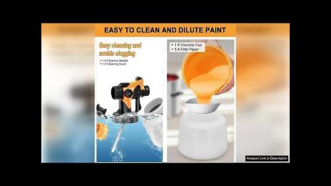 Cordless Paint Sprayer 30000RPM High Speed for Dewalt Battery 600W HVLP Paint Review