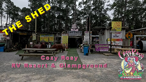 Quick Tour of The Shed - Cozy Rosy RV Resort & Glampground