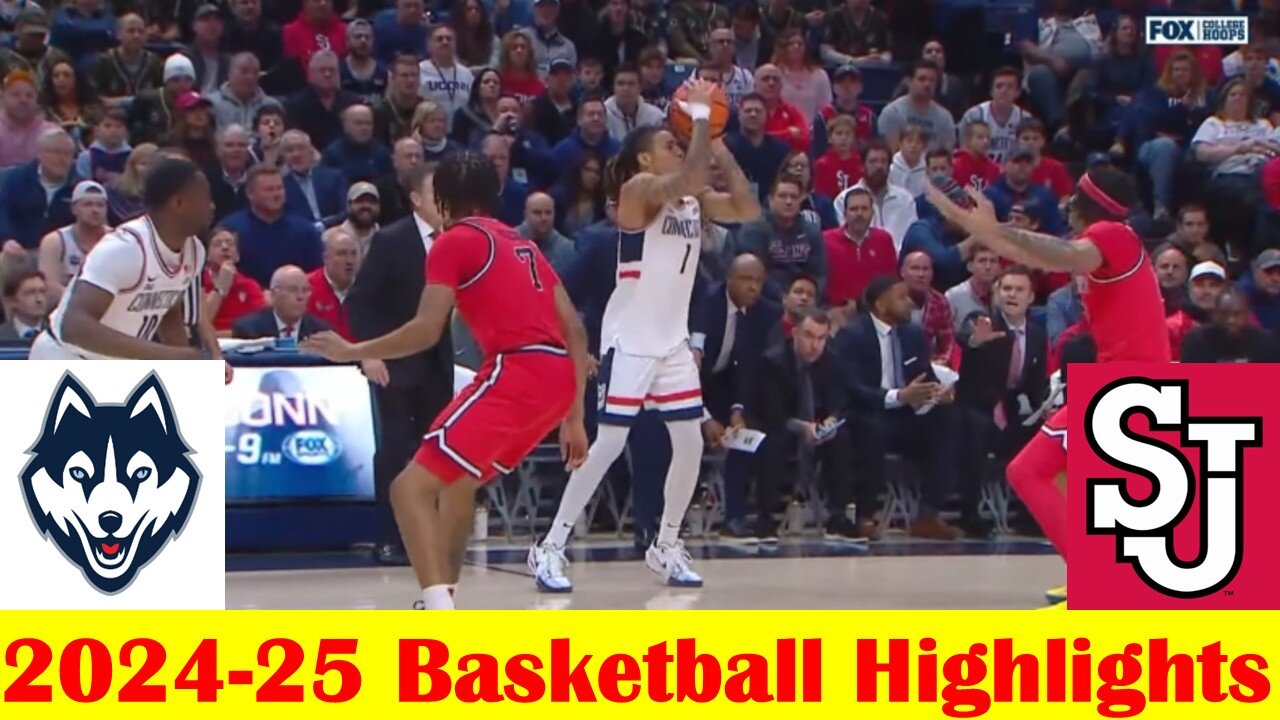 #12 St. John's vs #19 UConn Basketball Game Highlights 2 7 2025