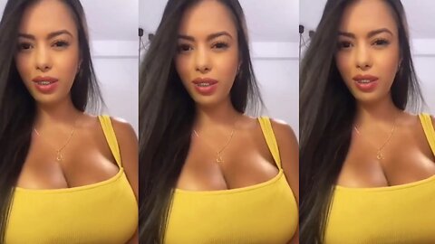 Sexy And Beautiful 😍❤️ Yellow 💛 Outfit Lady 👅🔥🍒