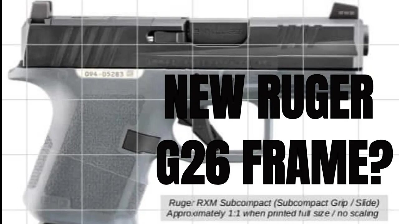 Ruger RXN G26 frame release?