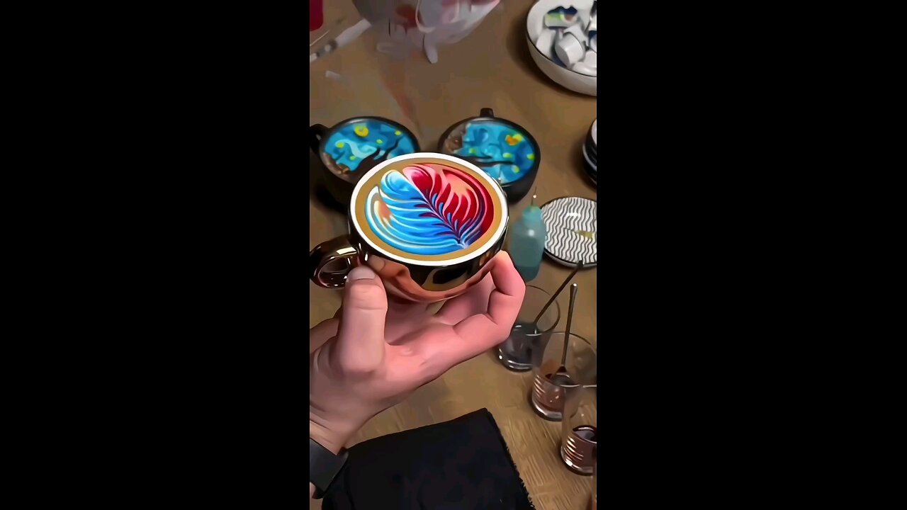 magic coffee art ✨❤️😚