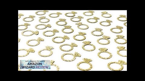 50 x Gold Engagement Ring table confetti/scatter bachelorette party decorations Review