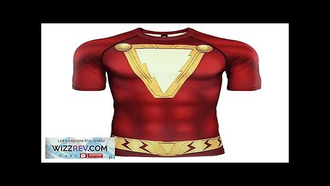 Shazam Red Short Sleeve Cosplay Costume Compression 3D Shirt Review