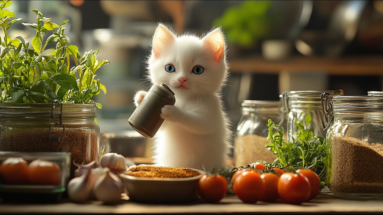 World's Tiniest Cat Cooking Adventure | The Smallest Cat Doing Human Things | Cuteness Overloaded