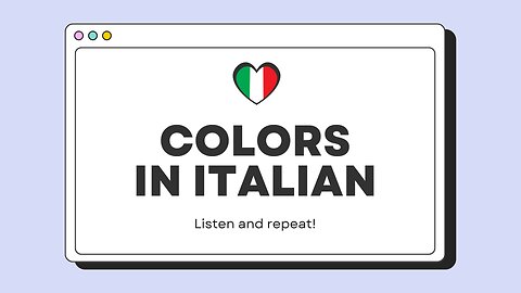 Colors in Italian 🇮🇹 | Learn Color Names & Shades with Pronunciation [SUB]