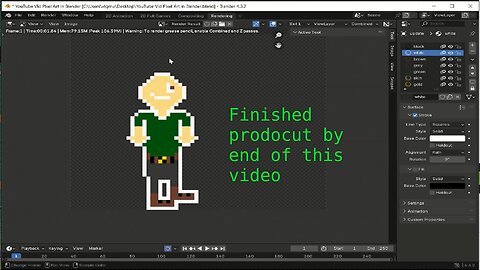 Pixel Art in Blender Part 2