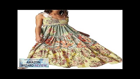 Women Summer Dresses Flowy Smocked Maxi Dress Sleeveless Tie Shoulder Boho Dresses Review