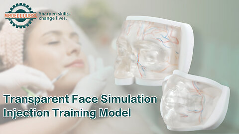 Transparent Face Injection and Thread Lift Training Models with Simulated Blood Vessels