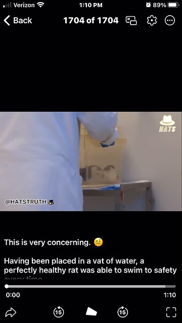 This is very concerning. 🤨 Having been placed in a vat of water, a perfectly healthy rat was abl