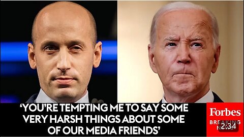 Miller Takes Aim At Reporters: You ‘Failed To Cover The Fact That’ Biden Was Mentally Incompetent’