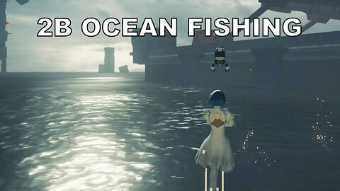 Finding Pod B while ocean fishing in Nier Automata (Switch)