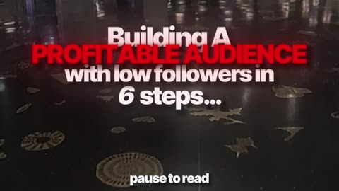 How to build a profitable audience in only 6 steps... [PAUSE TO READ]