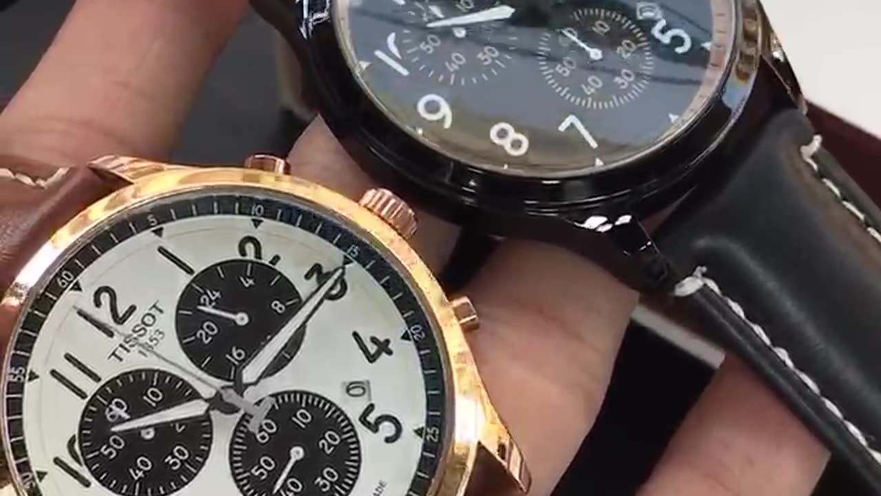 TISSOT Mens Watch GMT Model Quartz Machine ALL Chronograph Working Fine Quality Heavy Weight