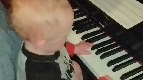 Twins first piano lesson