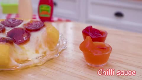 So Yummy Amazing Miniature Pepperoni Pizza Cooking at Mini Kitchen 🍕 Fast Food Recipe