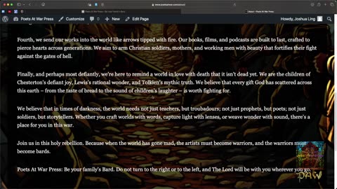 Jubal's Wardrobe: Poets At War website and community