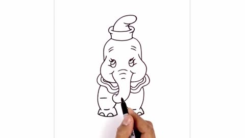 How to Draw Dumbo Easy Step-by-Step Drawing Tutorial for Kids