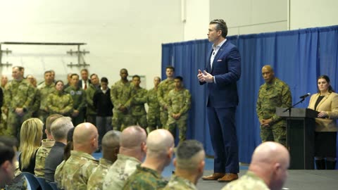 Defense Secretary Pete Hegseth speaks with US troops in Germany!