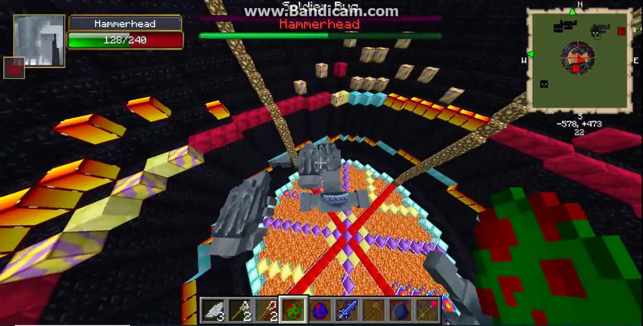 Minecraft mob battle Knight bug vs Hammerhead Vs Soldier bug