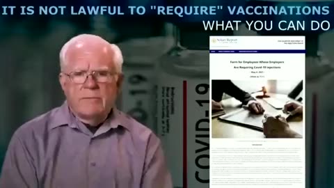 IT IS NOT LAWFUL TO "REQUIRE" VACCINATIONS