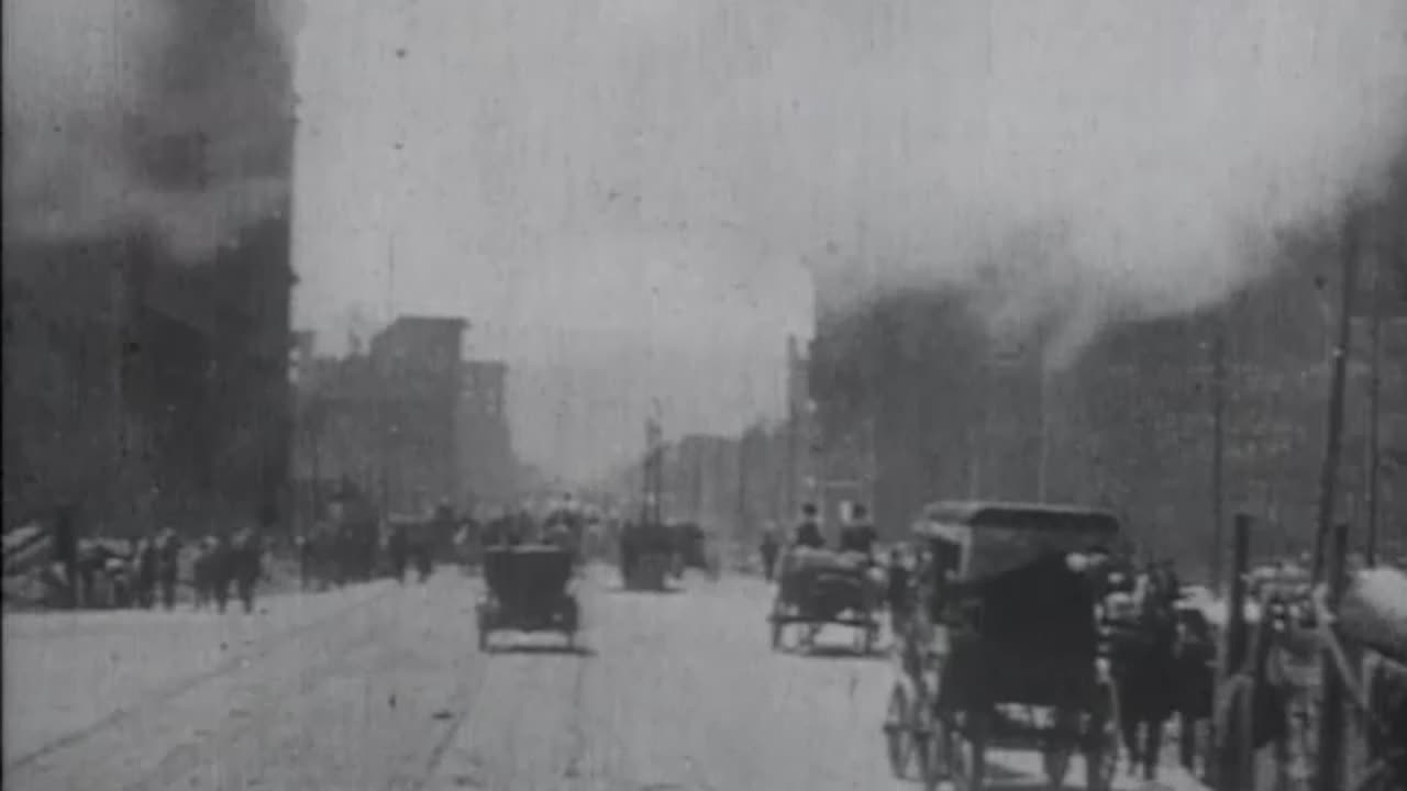 San Francisco Earthquake Aftermath: Riding Down Market Street