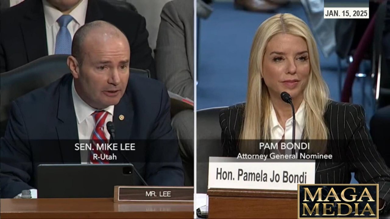 Sen Mike Lee at Pam Bondi AG confirmation hearing * Jan. 15, 2025