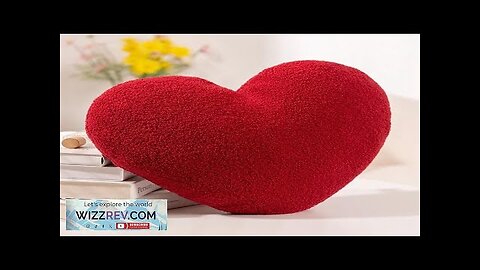 Simulation Red Heart Throw Pillow Stuffed Plush Toys Soft Cartoon Dolls Home Review