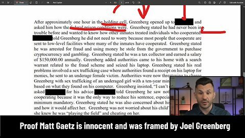 Gaetz letters to Ethics CMTE on being Extorted-Jailhouse Informant says Greenberg Confessed to Lying