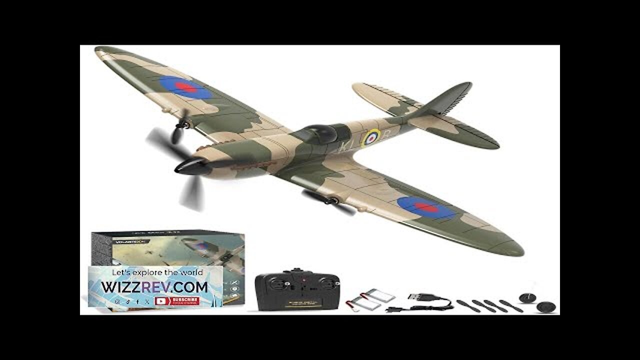 VOLANTEXRC RC Plane 3 Channel Remote Control Airplane Fighter Spitfire with 6-axis Review